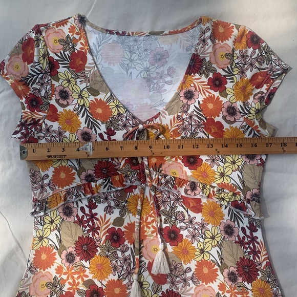 *5/$20 or 3/$15 Vintage 70s Retro Inspired Floral NWOT Empire Waist V-Neck Dress - Picture 6 of 9